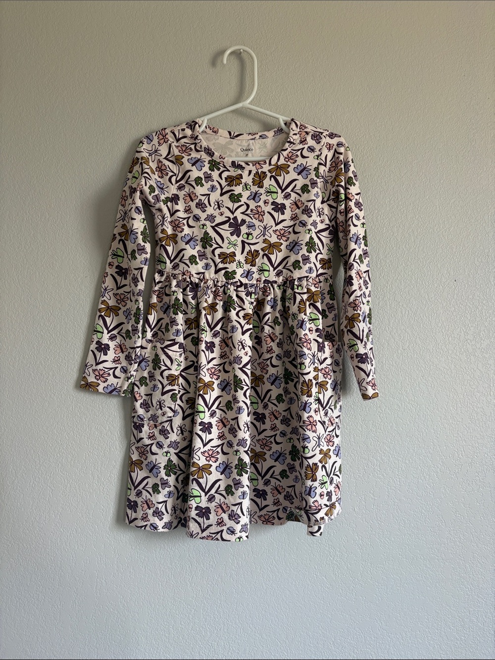 Quince Organic Cotton Long Sleeve Fit and Flare Pocket Dress